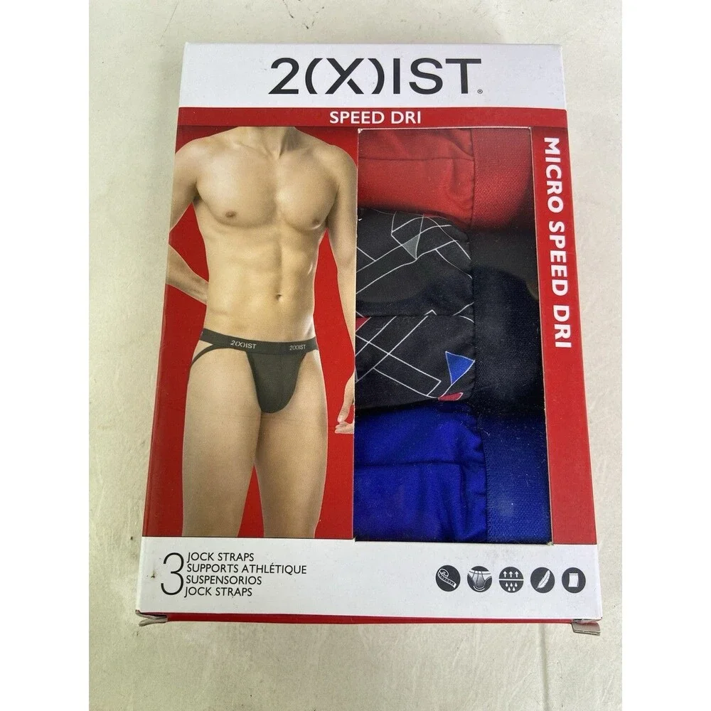 2xist Micro Speed Dri 3 Jock Strap Jockstraps Underwear Multicolor Mens Size L